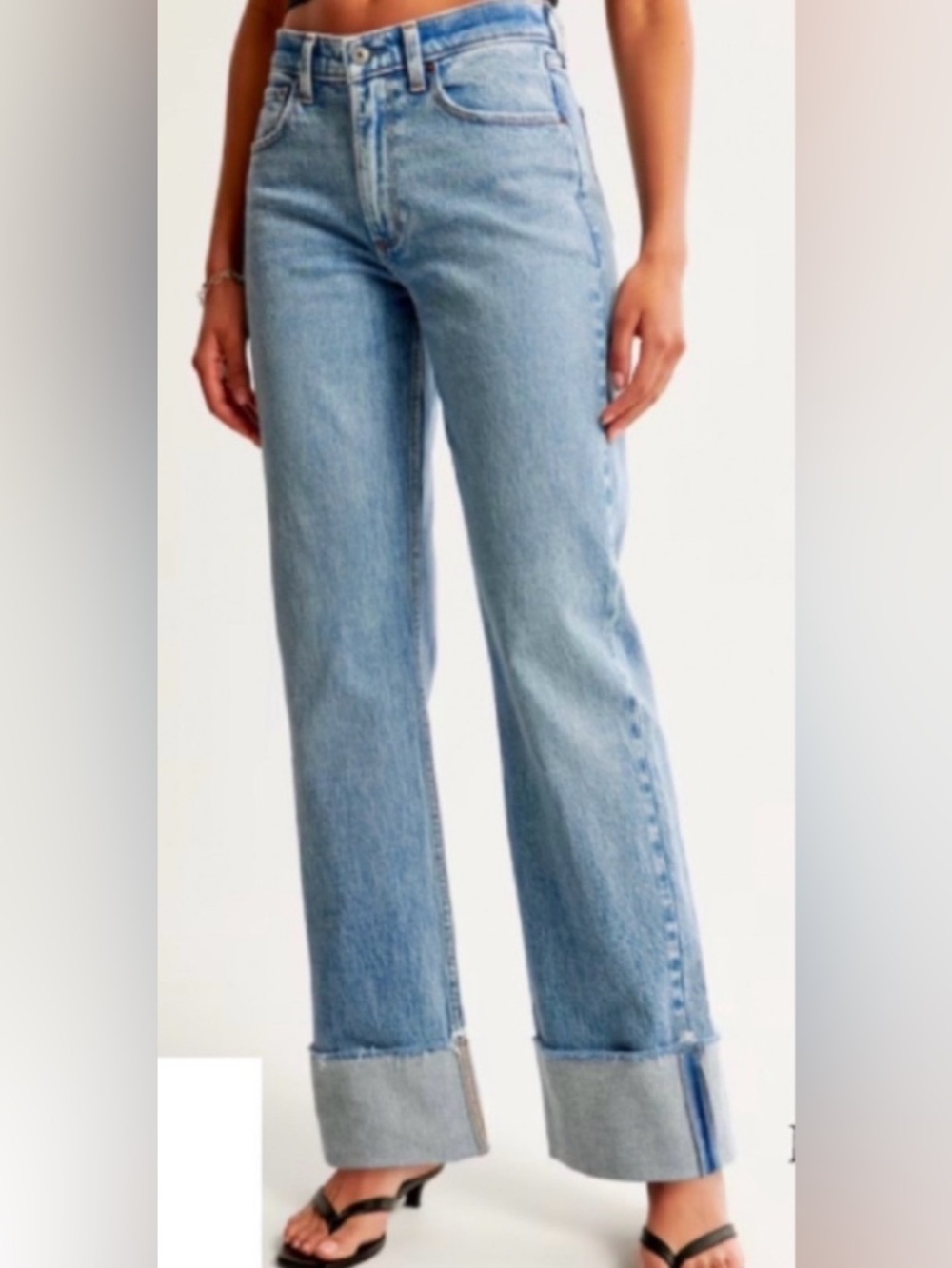 Abercrombie & Fitch Light Blue Wide Leg Jeans